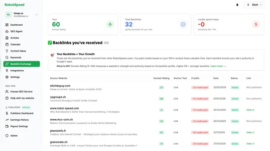 Robot‑Speed ‑ SEO AI agent screenshot