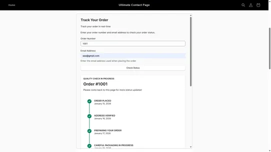 Ultimate Contact Page screenshot