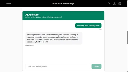 Ultimate Contact Page screenshot