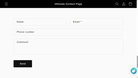 Ultimate Contact Page screenshot