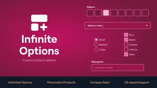 Infinite Product Options screenshot