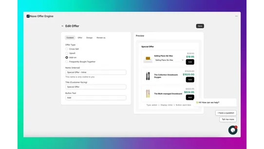 Naxe Offer Engine screenshot