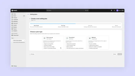 Stripe Subscriptions screenshot