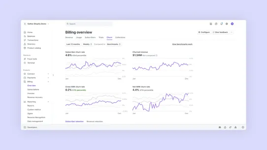 Stripe Subscriptions screenshot