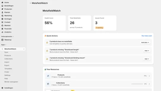 MetaFieldWatch screenshot