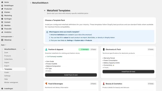 MetaFieldWatch screenshot