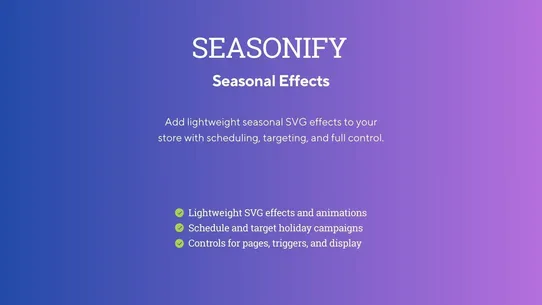 Seasonify ‑ Seasonal Effects screenshot