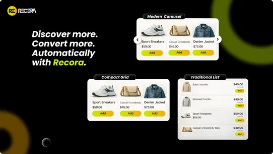 Recora Recommendation Engine screenshot