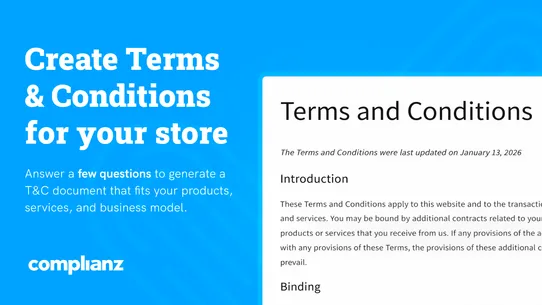 Complianz Terms and Conditions screenshot