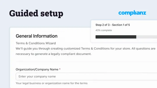 Complianz Terms and Conditions screenshot