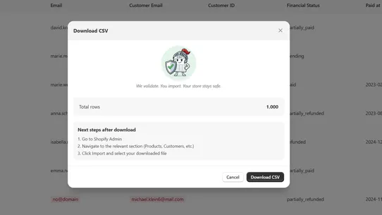 CSV Import Guardian screenshot