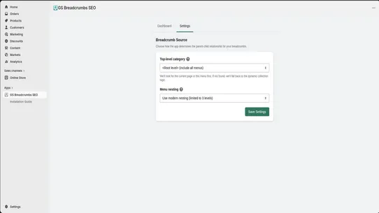 GS Breadcrumbs SEO screenshot