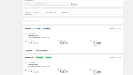 RentalFlow screenshot