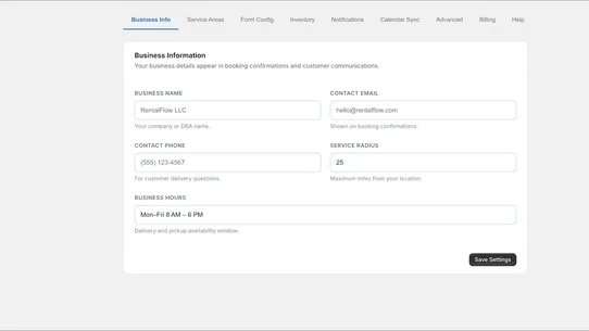 RentalFlow screenshot