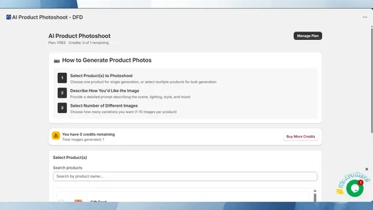 AI Product Photoshoot ‑ DFD screenshot
