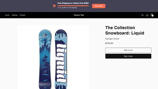 Nelson Free Shipping Bar screenshot