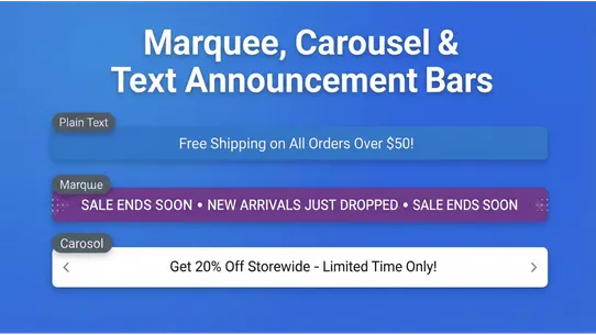 Oravo Announcement Bar screenshot