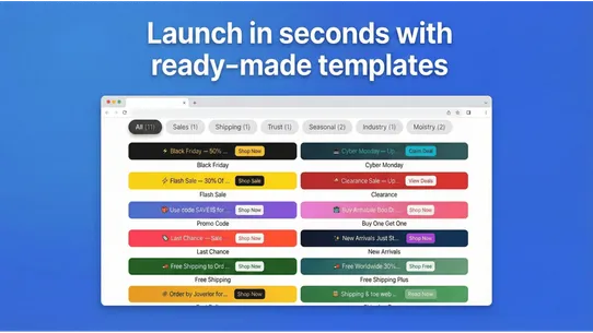 Oravo Announcement Bar screenshot