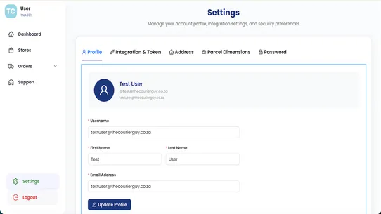 The Courier Guy Connect screenshot
