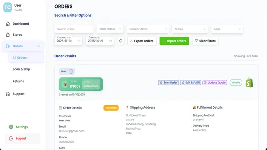 The Courier Guy Connect screenshot