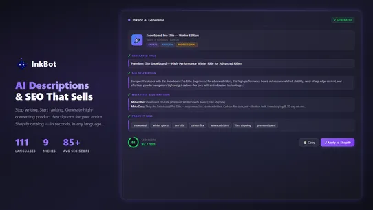 InkBot ‑ AI‑Powered SEO Copy screenshot