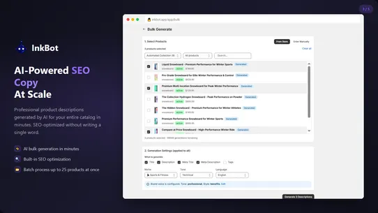 InkBot ‑ AI‑Powered SEO Copy screenshot