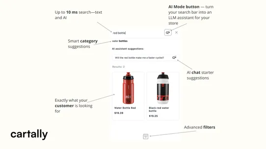 Cartally ‑ search &amp; AI mode screenshot
