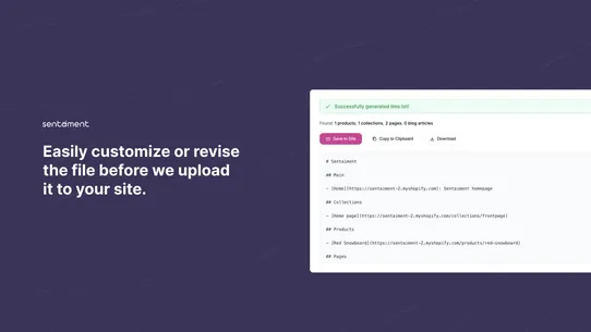 Sentaiment ‑ Easy AI SEO App screenshot