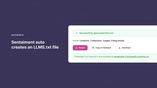 Sentaiment ‑ Easy AI SEO App screenshot