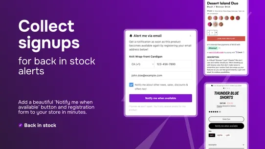 Preorder, Back In Stock ‑ STOQ screenshot