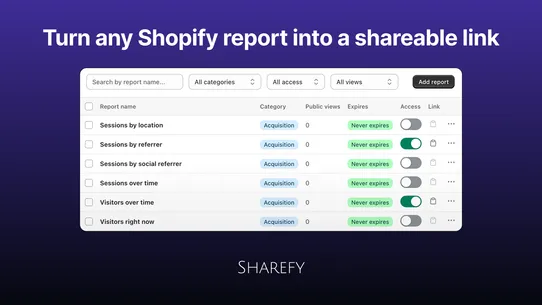 Sharefy – Report Sharing screenshot