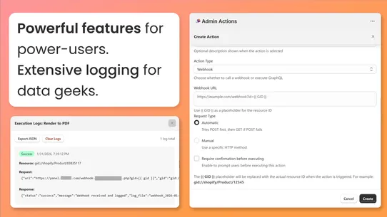 AdminActions | Custom Macros screenshot
