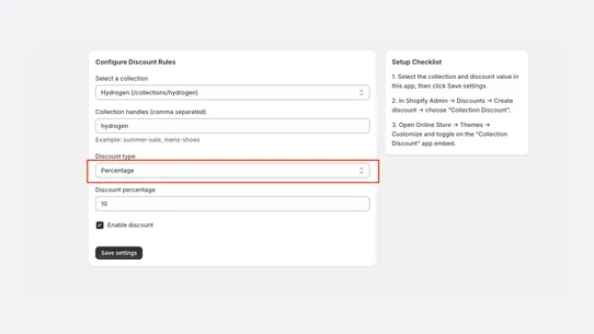 Special URL Discount screenshot