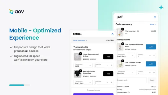 AOV.ai Checkout Upsell screenshot
