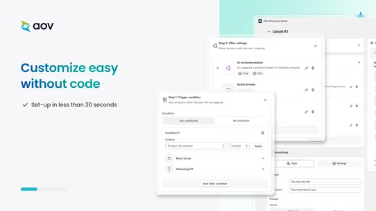 AOV.ai Checkout Upsell screenshot