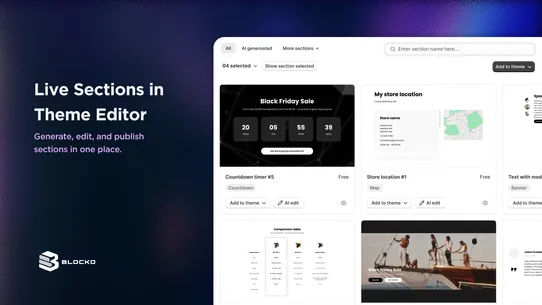 Blocko: AI Theme Sections screenshot