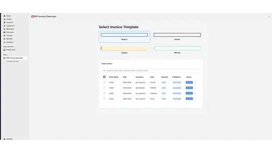 PDF Invoice Generator screenshot