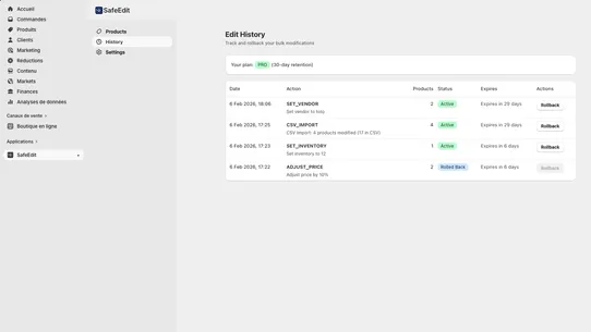 SafeEdit ‑ Bulk Product Editor screenshot