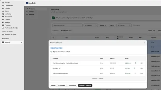 SafeEdit ‑ Bulk Product Editor screenshot