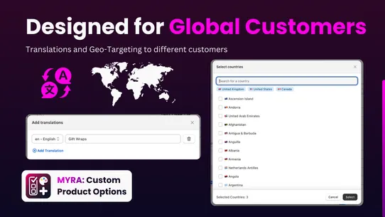 Myra: Custom Product Options screenshot