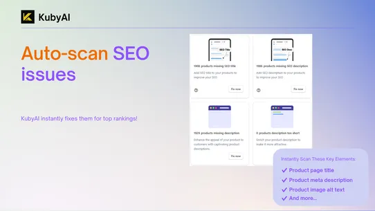 Kuby AI: Product SEO Optimizer screenshot