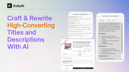 Kuby AI: Product SEO Optimizer screenshot