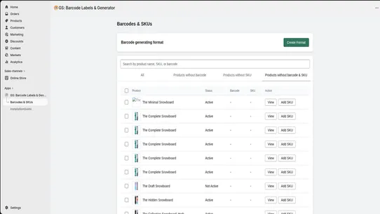 GS: Barcode Labels &amp; Generator screenshot