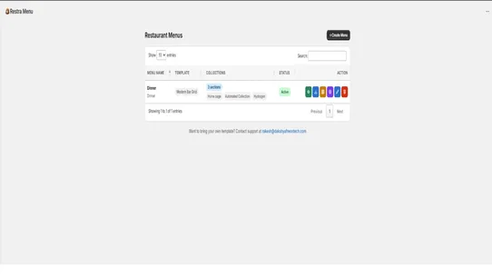 Restra Menu screenshot