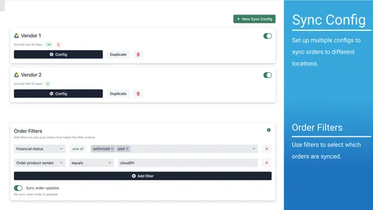 Cloud Order Export &amp; Sync screenshot