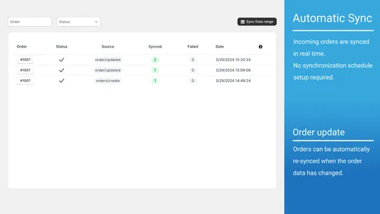 Cloud Order Export &amp; Sync screenshot