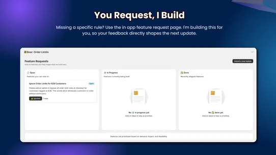 Bear: Order Limits screenshot