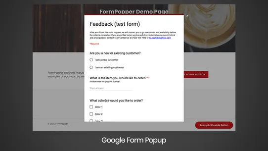 FormPopper screenshot