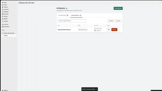 Redirect URL 301 &amp; 404 screenshot