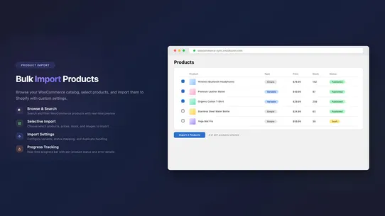 WooSync Woocommerce Import screenshot